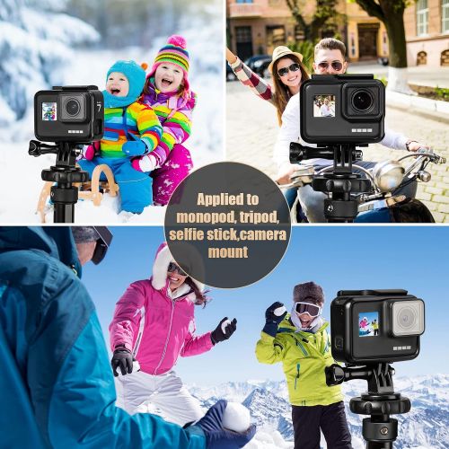  Frienda 8 Pieces Tripod Mount Adapter Camera Phone Converter Mount 1/4 Inch Tripod Adapter with Long Screw Nut Compatible with GoPro Hero 8 Hero 7 Hero 6 Hero 5 Hero 2018 Hero 4 Hero 3+ He