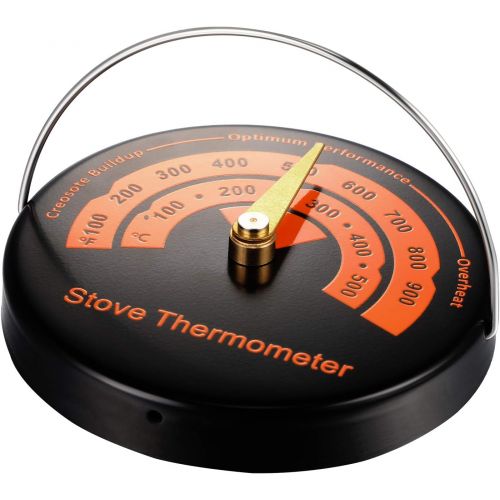  Frienda Magnetic Stove Thermometer Wood Burner Top Thermometer Stove Temperature Meter Stove Flue Pipe Thermometer Fireplace Accessories for Avoiding Stove Fan Damaged by Overheating