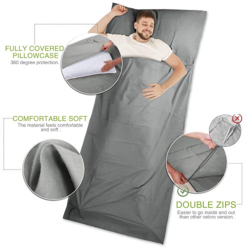  Friendly DIMPLES EXCEL Sleeping Bag Liner with Luxurious Space