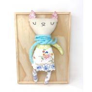 /FriendsOfSocktopus Cat Doll, Heirloom Doll, High Fashion Doll, Rag Doll, Cloth Doll, Plush Doll, Gift for Kids