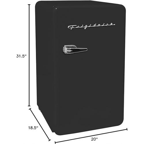  FRIGIDAIRE EFR372-BLACK 3.2 Cu Ft Black Retro Compact Rounded Corner Premium Mini Fridge