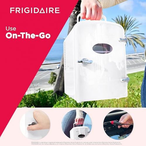  Frigidaire EFMIS129-WHITE 6 Can Beverage Cooler, White,4 Liters