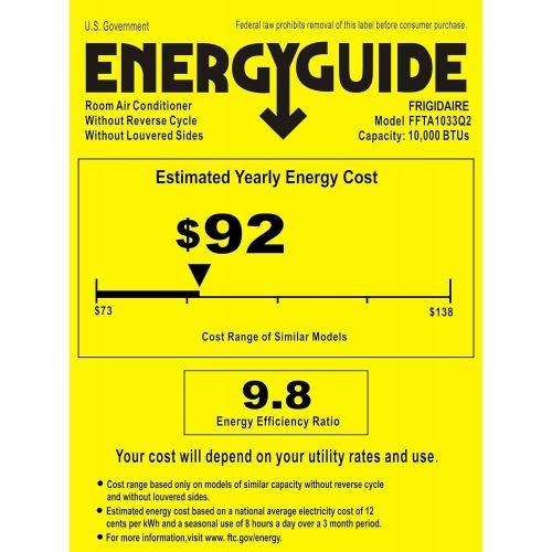  Frigidaire 10,000 BTU 230V Through-the-Wall Air Conditioner with Temperature Sensing Remote Control