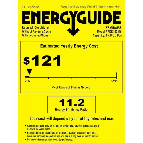  Frigidaire 15,100 BTU 115V Window-Mounted Median Air Conditioner with Temperature Sensing Remote Control