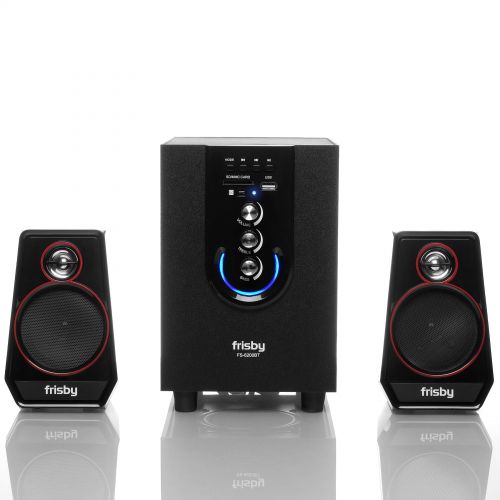  Frisby FS-6200BT Bluetooth Wireless 2.1 CH Media Subwoofer Speaker System w Remote (3-Piece)