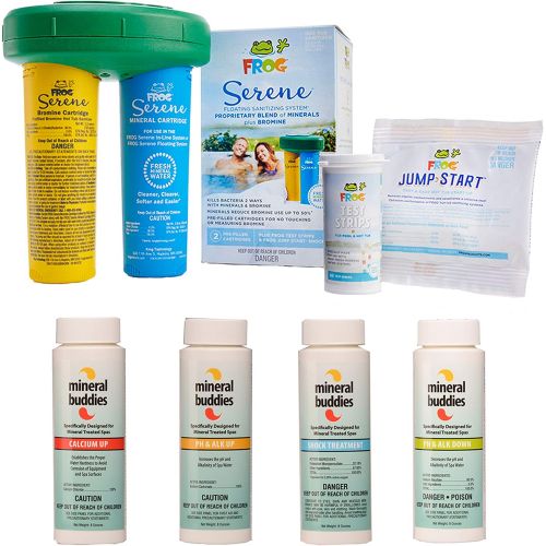  Spa Frog Floating System Start Up Hot Tub Spa Care Water Treatment Kit - Mineral Buddies Spa Care Included