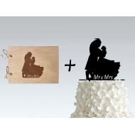 Frog Studio Home Bundle: Cake Topper + Wedding Guest Book - inspired by Beauty and the Beast