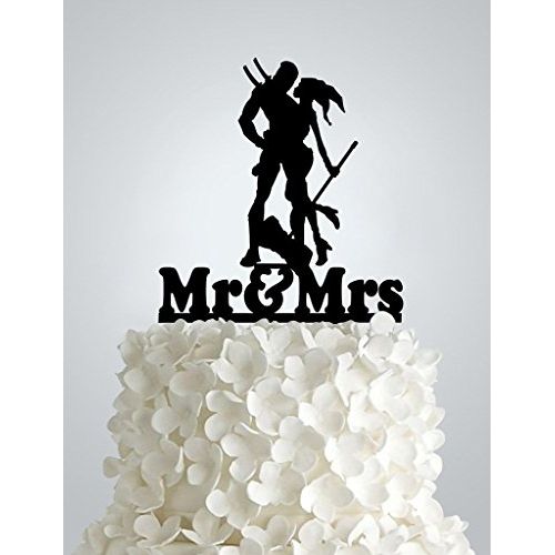  Frog Studio Home Acrylic Wedding cake Topper - Harley Quinn & Deadpool