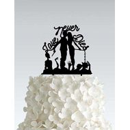 Frog Studio Home Wedding Cake Topper - zombie Love never dies