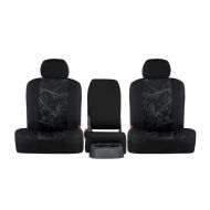 Front Seats: ShearComfort Custom Moon Shine Seat Covers for Toyota Tundra (2014-2019) in Harvest Moon Camo Sport for 40/20/40 w/Folddown Center Console and 3 Adjustable Headrests