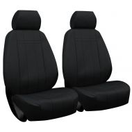 Front Seats: ShearComfort Custom Waterproof Cordura Seat Covers for Toyota Highlander (2014-2019) in Black for Buckets w/Adjustable Headrests