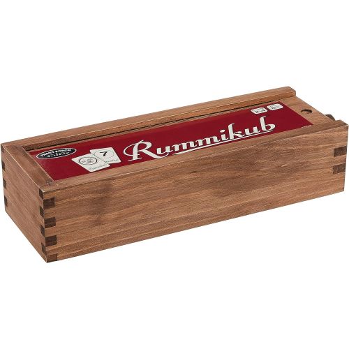  Front Porch Classics Rummikub, Rummy Tile Board Game with Durable Wooden Rack and Case for Travel, 106 Tiles