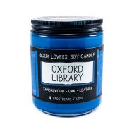 Oxford Library - 8 oz Book Lovers Soy Candle - Book Candle - Book Lover Gift - Scented Soy Candle - Frostbeard Studio - 8oz jar