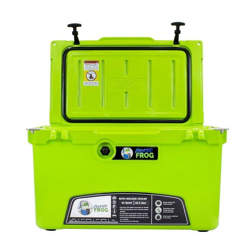  Frosted Frog Original Green 45 Quart Ice Chest Heavy Duty High Performance Roto-Molded Commercial Grade Insulated Cooler