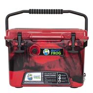 Frosted Frog Red Camo 20 Quart Ice Chest Heavy Duty High Performance Roto-Molded Commercial Grade Insulated Cooler