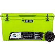 Frosted Frog Original Green 110 Quart Ice Chest Heavy Duty High Performance Roto-Molded Commercial Grade Insulated Cooler with Wheels