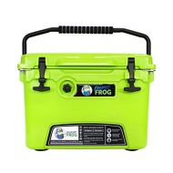 Frosted Frog Original Green 20 Quart Ice Chest Heavy Duty High Performance Roto-Molded Commercial Grade Insulated Cooler