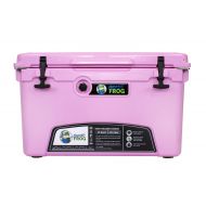 Frosted Frog Pink 45 Quart Ice Chest Heavy Duty High Performance Roto-Molded Commercial Grade Insulated Cooler
