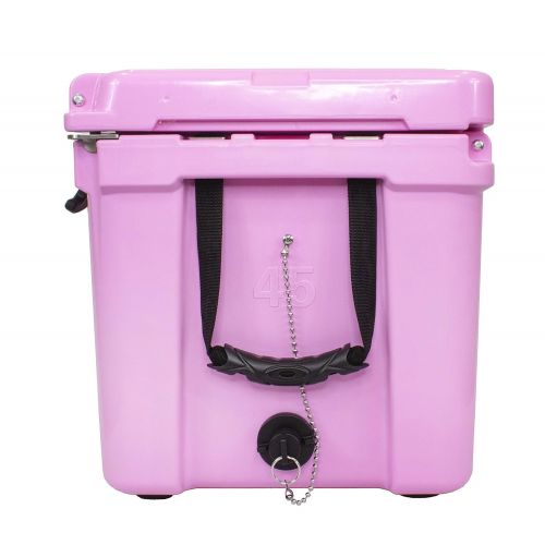  Frosted Frog Pink 45 Quart Ice Chest Heavy Duty High Performance Roto-Molded Commercial Grade Insulated Cooler