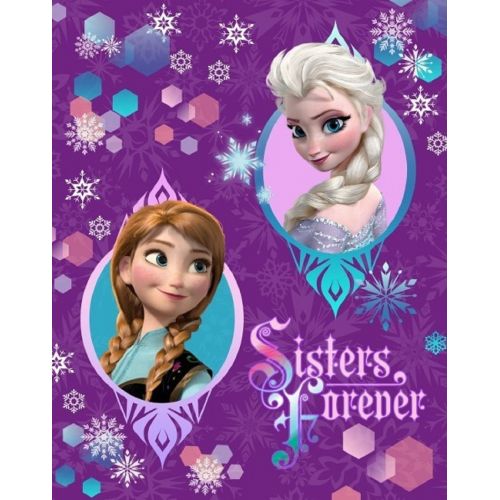  All american Collection New Purple Baby Frozen Sherpa Throw Blanket Anna and Elsa