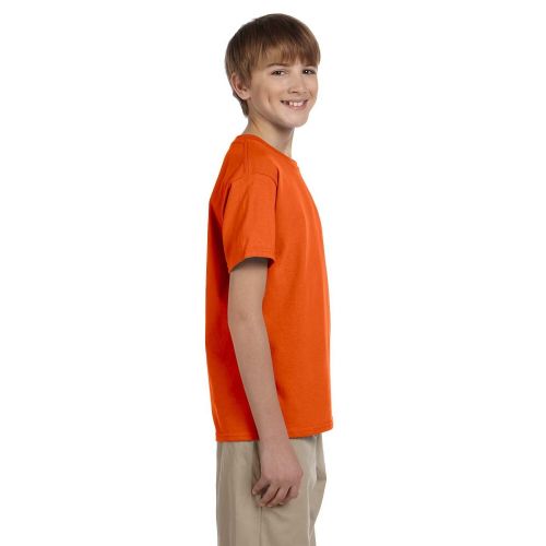  Fruit Of The Loom Boys Burnt Orange Heavy Cotton Heather T-shirt