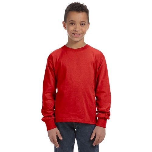  Fruit of the Loom Boys True Red 100-percent Heavy Cotton Long-sleeve T-shirt by Fruit of the Loom
