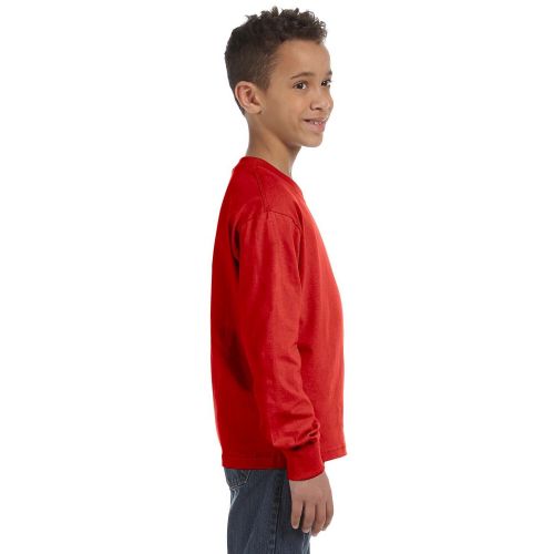  Fruit of the Loom Boys True Red 100-percent Heavy Cotton Long-sleeve T-shirt by Fruit of the Loom