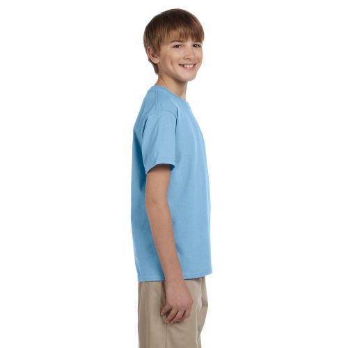  Fruit Of The Loom Boys Blue Heavy Cotton T-shirt