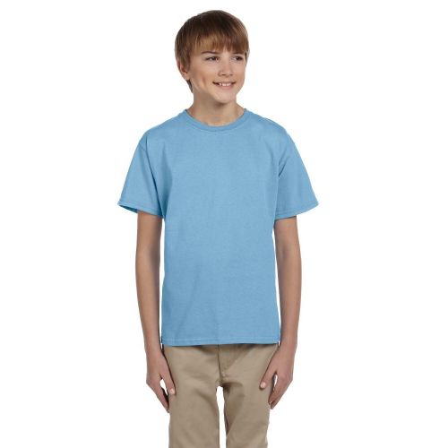  Fruit Of The Loom Boys Blue Heavy Cotton T-shirt