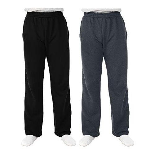  Fruit of the Loom Mens Sofspun Fleece Open Bottom Sweatpants