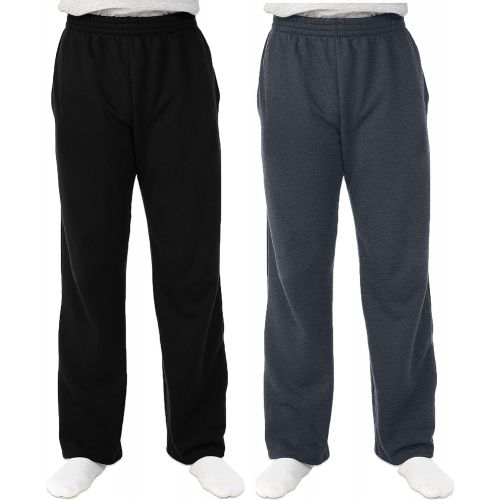  Fruit of the Loom Mens Sofspun Fleece Open Bottom Sweatpants