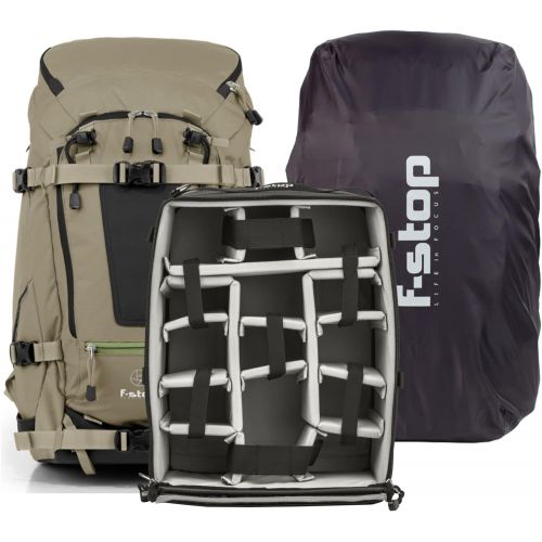  f-stop ? Tilopa 50L Bundle ? Adventure Camera Backpack for DSLR, Outdoor, Travel, Photo Gear Protection ? Includes Modular Internal Camera Unit Storage Insert, Rain Cover (Aloe Gre