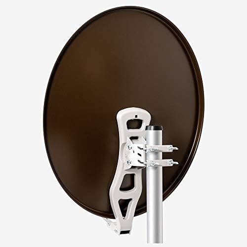  [아마존베스트]-Service-Informationen Fuba 1 participant satellite system DAL 801 B, complete satellite system with Fuba DAL 800 B aluminium satellite bowl/satellite mirror brown + Fuba DEK 117 single LNB for 1 receive