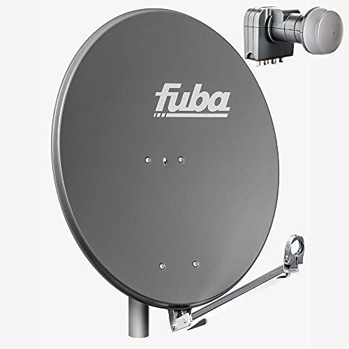  [아마존베스트]-Service-Informationen Fuba 4 Teilnehmer Sat Anlage DAL 804 A | Sat Komplettanlage mit Fuba DAL 800 A Alu Sat-Schuessel/Sat-Spiegel anthrazit + Fuba DEK 417 Quad LNB fuer 4 Receiver/Teilnehmer (HDTV-, 4K-