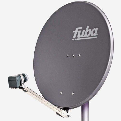  [아마존베스트]-Service-Informationen Fuba 4 Teilnehmer Sat Anlage DAL 804 A | Sat Komplettanlage mit Fuba DAL 800 A Alu Sat-Schuessel/Sat-Spiegel anthrazit + Fuba DEK 417 Quad LNB fuer 4 Receiver/Teilnehmer (HDTV-, 4K-