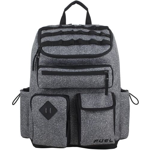  Fuel Multi-Pocket Cargo Backpack with High Capacity Top-Loader Entry, Gray Static Dots/Black