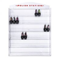 Nail Polish Wall Mounted Organizer Display Transparent Clear Wall Rack - Hold up to 126 bottles (Famous USA Fuji Brand) Perfect for Birthday Christmas Valentine Gift