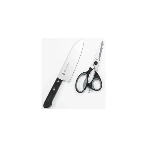  Fuji EnviroMAX Fuji cutlery kitchen knife set ZACKS Sachs Giza blade kitchen knife Santoku knife and kitchen scissors FC-252 [Home & Kitchen]