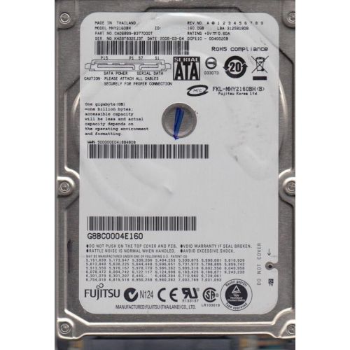  Fujitsu MHY2160BH 2.5-Inch 160GB SATA/150 5400RPM 8MB Notebook Hard Drive