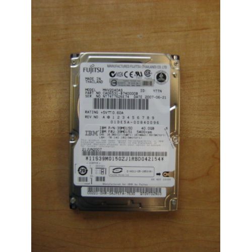  Fujitsu MHV2040AS 40GB 5400 RPM 8MB Cache IDE Ultra ATA100 / ATA-6 2.5-inch Notebook Hard Drive