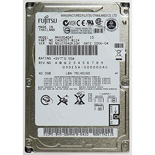  Fujitsu 40GB IDE 4200rpm 2.5in Hard Disk Drive