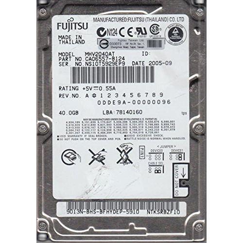  Fujitsu MHV2040AT 40GB UDMA/100 4200RPM 2MB 2.5-Inch Notebook Hard Drive