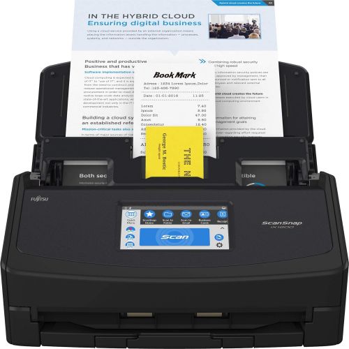  [아마존베스트]Fujitsu ScanSnap iX1600 Versatile Cloud Enabled Document Scanner for Mac and PC, Black