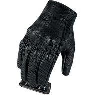[아마존 핫딜]  [아마존핫딜]Superbike Full finger Goat Skin Leather Touch Screen Motorcycle Gloves Men/Women S,M,L,XL,XXL (Perforated, S)