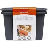 Full Circle FC11302-S Odor-Free Kitchen and Freezer Compost Bin, Scrap Happy, Slate
