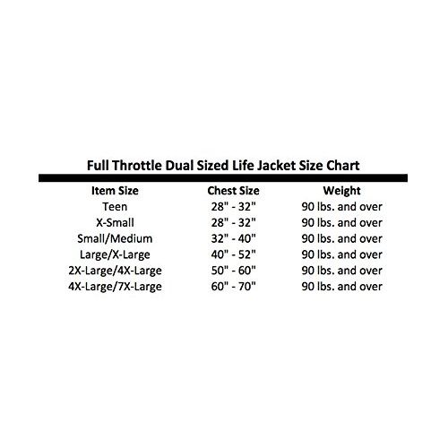  Full Throttle Adult Dual-Sized Nylon Water Sports Vest