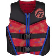 Full Throttle Youth Rapid Dry Flex Back Life Jacket, Red