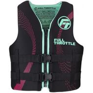 Full Throttle Adult Rapid Dry Neoprene Life Jacket, S/M, Aqua