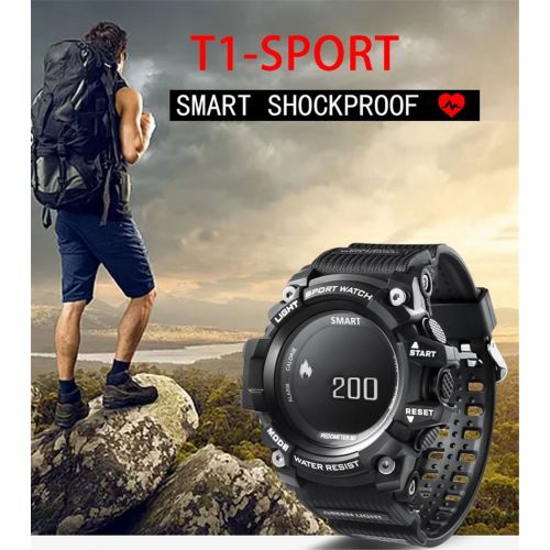  FulltimeT1 Smart Watch Sportuhr,0,96-Zoll-OLED-Bildschirm,5 ATM (Schwarz)