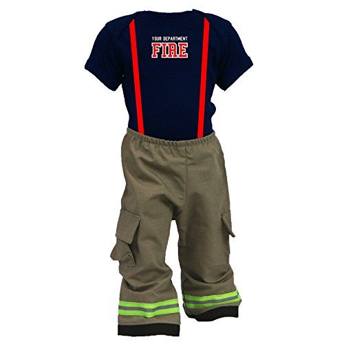  할로윈 용품Fully Involved Stitching Personalized Firefighter Baby Tan 2Pc Costume